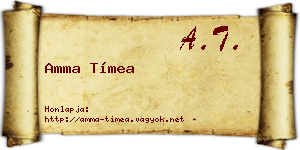 Amma Tímea névjegykártya
