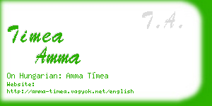timea amma business card